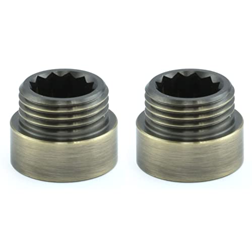 Hot Flow | 10mm Rigid Radiator Valve Extensions 1/2 inch BSP (Antique Brass) (Pair)
