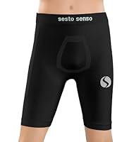sesto senso Unterziehhose Kinder Jungen Radlerhose Radhose Kurz Unter Shorts Sport Eng 4XS/3XS Schwarz Nero