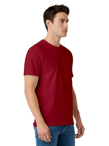 Image of 100% PIMA Cotton T Shirt for Man | Premium Men T-Shirts Regular Fit | Half Sleeve Round Neck Cotton Tshirt for Man | Mens Tees Made for Indian Climate | Available in 10 Colours
