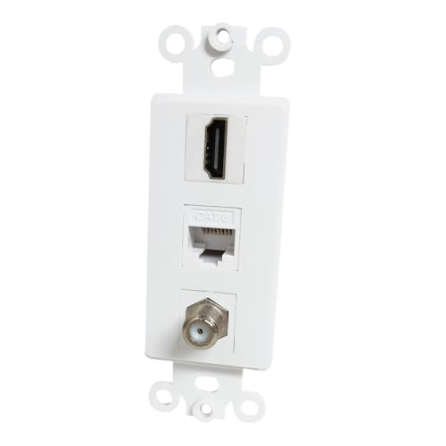 Placa de pared coaxial HDMI Ethernet toma de red y televisión multimedia 2