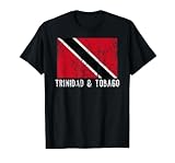 Trinidad and Tobago Distressed Caribbean Men Women Kids T-Shirt, Men, Black, 3X-Large