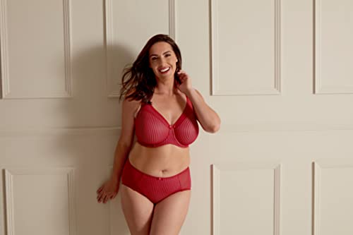 Berlei Women's Beauty Stripe Smoothing Minimizer Bra, Red (Passion Red), 42F #TOP5