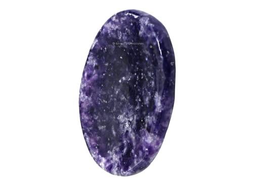 Image of Amazing Gemstone Lepidolite Worry Stone Crystals and Healing Stones - Worry Stones for Stress Relief Gifts - Piedra Crystal Fidget for Meditation, Calming, Relaxation -