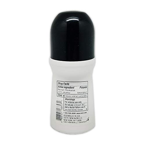 Avon Deododorant Men's Roll-On Black Suede, Anti-Whitening, Non-Staining, Quick-Drying Formula, 2.6Oz/75Ml. Pack Of 6 #TOP2