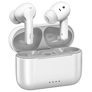 TOZO NC2 Hybride actieve ruisonderdrukkende draadloze oordopjes in-ear detectiekoptelefoon, IPX6 waterdichte Bluetooth 5.2 stereohoofdtelefoon, meeslepend geluid Premium diepe baskoptelefoon Wit