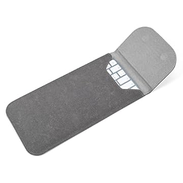 CaseBuy Capa de couro premium para Apple iMac 24 polegadas M1 Chip Magic Keyboard sem toque ID A2449 A2450 Apple Wireless Magic Keyboard 2 MLA22LL/A A1644 bolsa de acessórios, cinza espacial