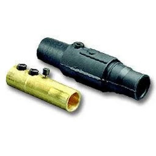 Leviton 17D24-H 17 Series Female Detachable Plug Double Set Screw Complete - Brown