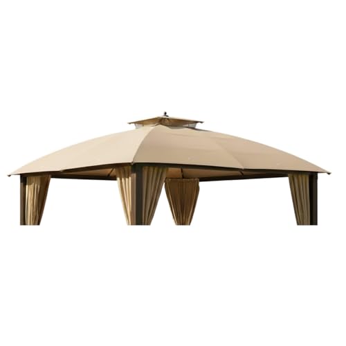 Garden Winds Reinforced RipLock 350 Replacement Canopy Top Cover Compatible with Broyhill Eagle Brooke and Ashford 10 x 12 Gazebo Models A101007600 A101007603 A101007604 - Beige
