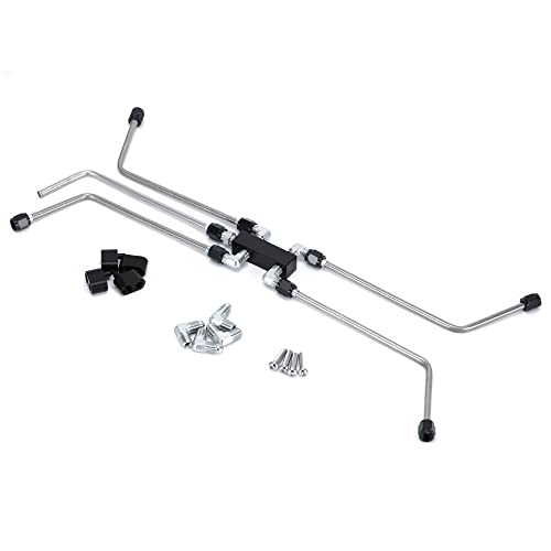 PQY LS Coolant Crossover Steam Vent Kit 4 Port Complete LS Steam Port Kit for 6.0 5.3 LS1 LS2 LS3 LS6 LS7 LS9 LSX Silver