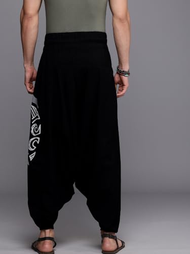 Image of The Veshti Company Printed Harem Pants for Men's Cotton Hippie Style Baggy Boho Yoga Pajama Pant with Pocket