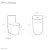 Swiss Madison Well Made Forever SM-1T274, St. Tropez One Piece Elongated Toilet Dual Vortex Flush 1.1/1.6 gpf with 10" Rough In