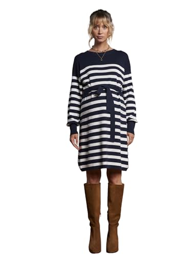 ENVIE DE FRAISE Ringelkleid aus Strick für Schwangerschaft Marine 40/42