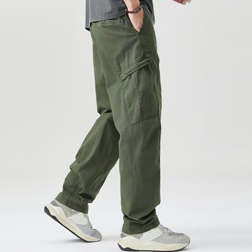 XYXIONGMAO Men's Black Casual Hip Hop Streetwear Loose Cargo Pants Pleated Techwear Joggers Overalls Multi-Pocket Sweatpants2