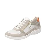 Cuir véritable Remonte Chaussures à Lacets D1E06 pour Femme - Blanc - 80-42 EU, Blanc 80, 42 EU