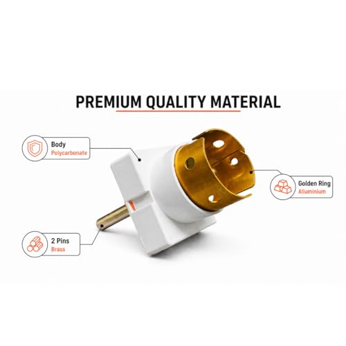 Image of Hi-Plasst 2 Pin to B22 Bulb Holder Adapter with Dual Socket | Multi Pendant Converter | Brass Connector | Suitable for Indian Sockets (2)