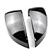 A3 Mirror Cover Compatible For Audi RS3 8V S3 Carbon RearView With & Without Lane Side Assist Replacement 2014-2017 2018 2019(Glossy Black No Side Assist)