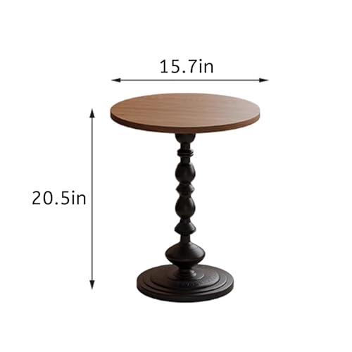 Table de chevet étroite style rustique pour petite chambre à coucher