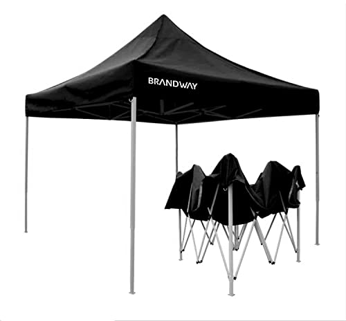 Image of Gazebo Tent Portable Popup Foldable Canopy 10x10 Ft Shelter for Event, Advertisement, Promotion, Exhibition, Market Stall, Waterproof Outdoor Gazebo Tent, Heavy Duty Frame (Black, 10 x 10 Ft)