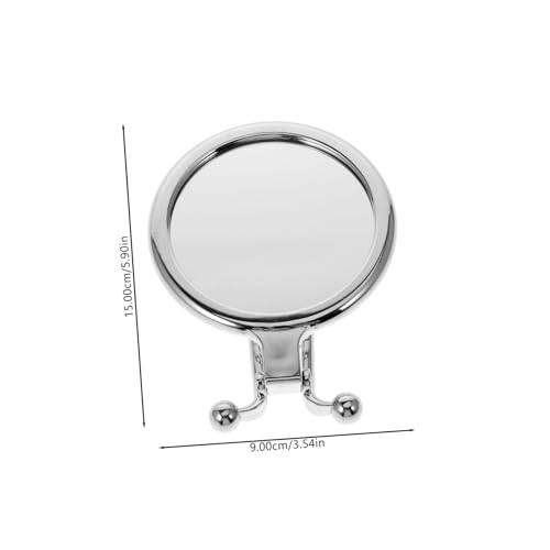 Espejo compacto redondo plegable para maquillaje 2 pcs miniatura 6