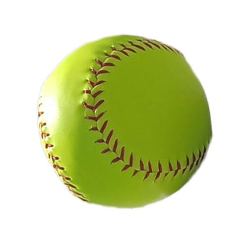 Shamiina 12インチのプロ野球ボール、スポーツ練習用ソフトボール、子供、女の子、大人向けの屋外用大人用野球ボール, 緑