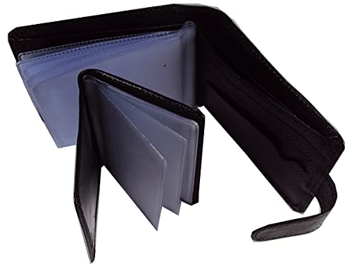 Carteira de Couro Legitimo Masculina com Fecho Lateral