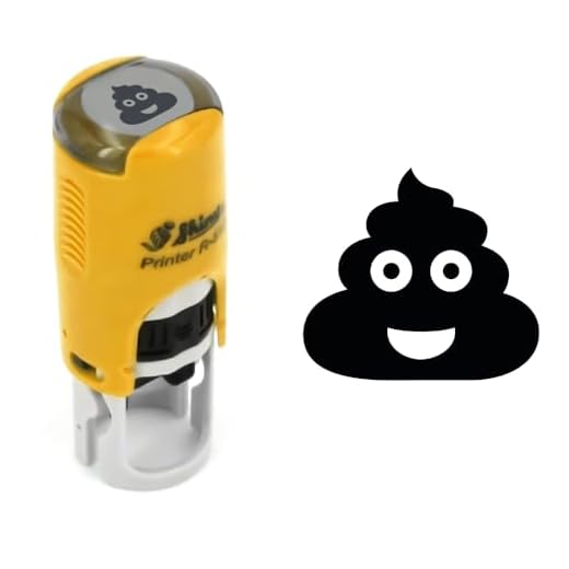 Tampon émoticône Caca, 11mm