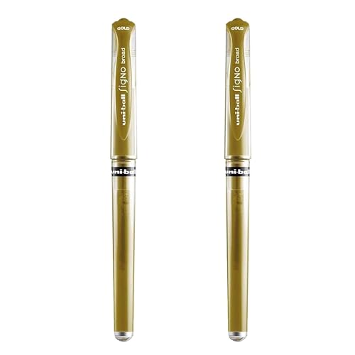 Uni-Ball Signo Penna Gel Oro Metallizzato - Punta Metallo 1mm, Tratto 0.65mm, Impugnatura Gomma, Scrapbooking - 5
