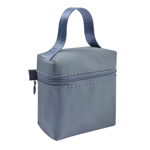 Sac de rangement en nylon étatique mini serviette écouteurs maquillage portable gris
