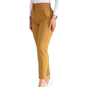 Womens High Waisted Pants 2025 Trendy Pleated Straight Leg Dress Pant Business Work Casual Trousers