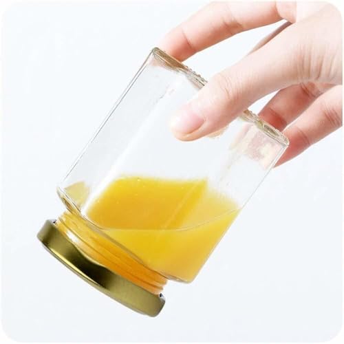Image of Glass Honey Jars with Airtight Gold Lid, 250ml, Pack of 12 | Clear Glass Storage Jars for Honey, Jam, Pickle, Spices, Dry Fruits, Candy & Kitchen Pantry