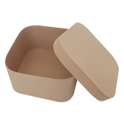 FOMIYES Square round Corner Kraft Paper Gift Box with Lids for Home Xmas