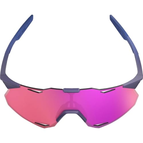 Image of 100% Hypercraft XS Sunglasses, Satin Storm Metallic /Purple Mirror Lens, One Size