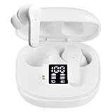 Mozeyerh AI Real-time Translation Earbuds, Stable Connection Translator Earbuds, Matching The Translation Device by The app, Suitable for Travelling, Cross-Border Meetings and Studying(Milky White)