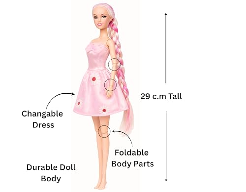Image of EL FIGO Fashion Girl Doll /Doll Toy for Kids /Doll for Girls with Accessories (Multicolour)