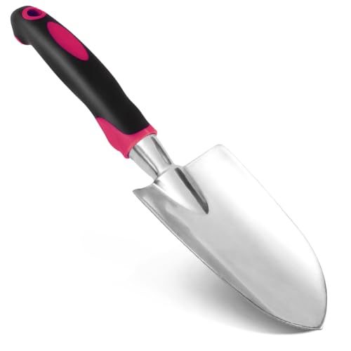 Image of Garden Shovel - NEWGF Heavy-Duty Manganese Steel Super Garden Hand Trowels-Dig, Shovel and Plant -Black /Red