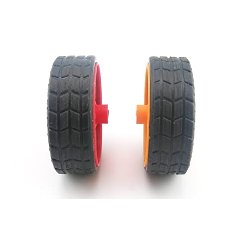 10Pcs Toys Car Wheels 30Mm Rubber Tire For Diy Model Toy Accessories (Orange) #TOP4