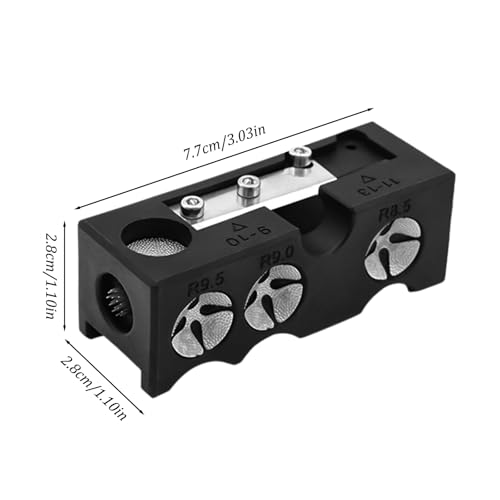 11-in-1 Billard Queue Spitzen Reparaturset, Pool Billard Queue Tip Shaper, Multifunktionales Billard Tip Tool mit Trimmer, Ersatzklingen, L-förmigem Sechskantschlüssel, Zubehör für Formgebung & Repara