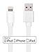 IFLASH [Apple MFi Certified] (3 Feet) Flat & Tangle Free Lightning to USB Sync and Charge Cable for iPhone X XS XR PRO MAX, iPad Air/Air 2, Mini 2 / Mini 3 - [Flat & Tangle Free Style, White]