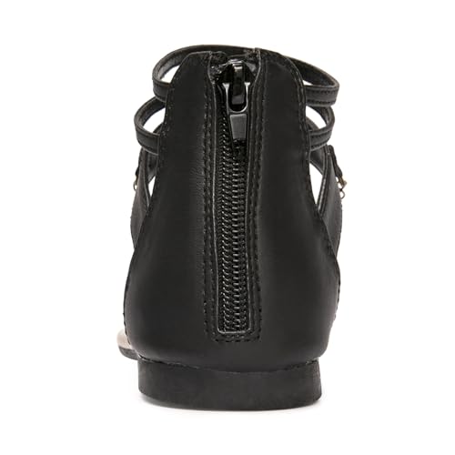 Colgo Thong Flat Sandals with Chain, Ankle Strap Zip Closure Flat Sandals, Women's Casual Sandals for Summer Party3