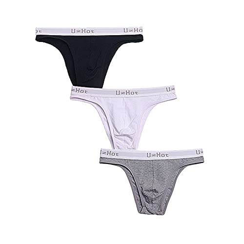 Men's Cotton Anti-Friction Sweat Absorbing Triangle Briefs Underwear Bulge Pouch Soft Panties
