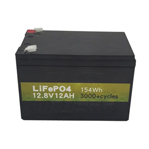 WSDAV 12.8ボルトLiFePO4バッテリー 12.8V 12Ahエネルギーストレージバッテリー、BMS保護ボード付き、0-150Wモーター変換キット用（Amazon）