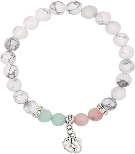 COLORFUL BLING Inspirational Religious Bracelet Guardian Angel Charm Bracelets/Sympathy Gift for Loss of Loved One/Sympathy Gift Amethyst Bead Bracelet/with Angle Wings Jewelry Gifts for Women