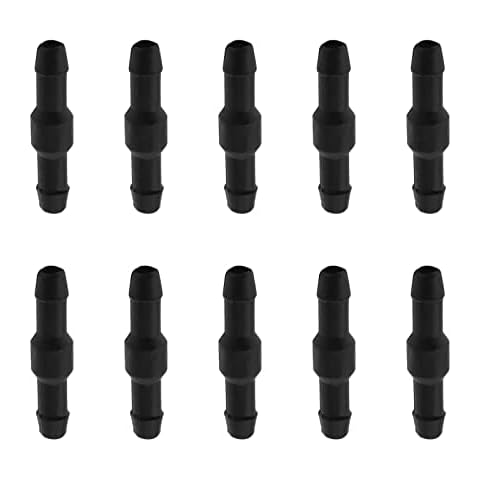 10pcs Windshield Washer Hose Connector 2 Ways I Type Windscreen Wiper Hose Adapter Replacement Kit Fluid Pipe Tubing Fittings Fit for Most Car Black Cover