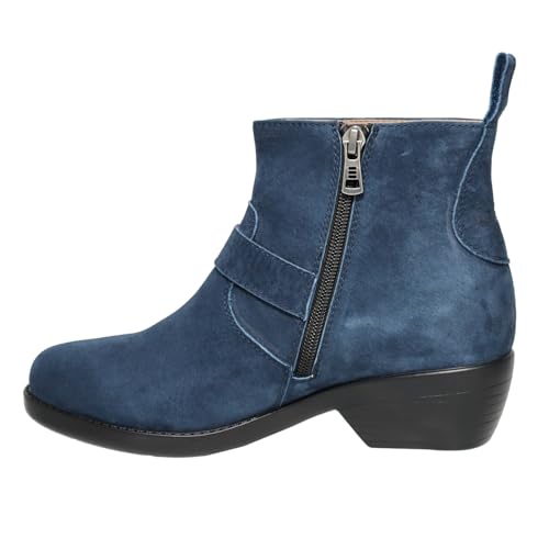 Propet Womens Memphis Round Toe Zippered Casual Boots Ankle Low Heel 1-2" - Blue3