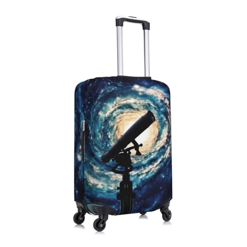 Space Galaxy With Telescope Print Luggage Suitcase Covers Elastic Washable Luggage Protector Luggage Covers For Suitcase3