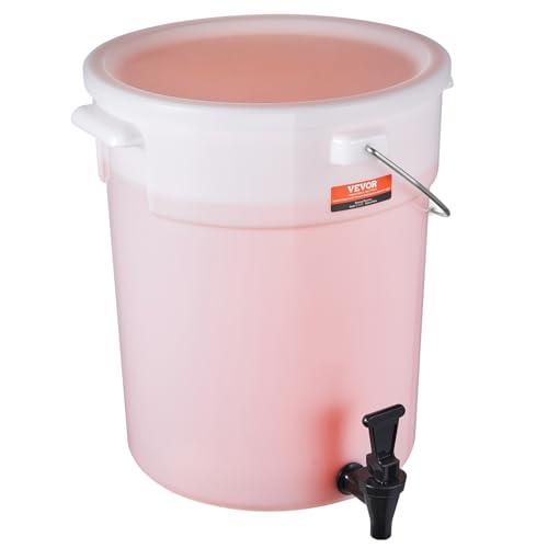 VEVOR Beverage Dispenser, 5 Gallon Drink Dispensers for Parties, Plastic Juice Dispenser with Spigot and Lid, Iced Tea Lemonade Juice Water Dispenser, for Restaurants, Hotels, Parties by VEVOR - Used condition - US$29.88