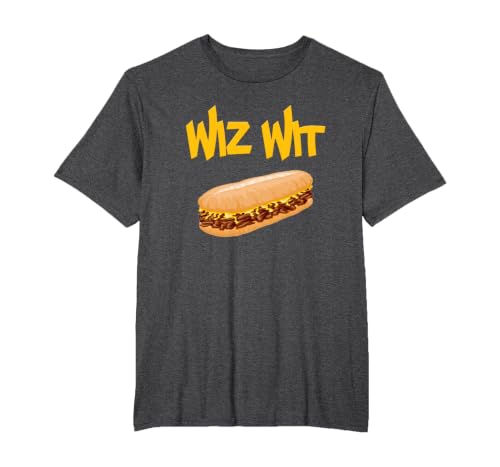 Wiz Wit Cheesesteak Shirt T-Shirt, Men's Big and Tall, Dark Heather Grey, 4X Tall