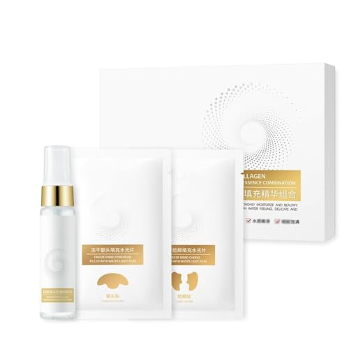 IFFANY Set Instant Skin Essence Collagen, la Fronte liofilizzata Si riempie di Film idratante, idratante, antietà, levigante Linee Sottili e Antirughe