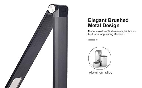 LED Desk Lamp, LED Lamp with Wireless Charger, LED Table Lamp with 5V/1A USB Charging Port, Eye-Care Dimmable Led Lamp with 3 Colour Temperature Modes, 5 Brightness Levels,Touch Control.