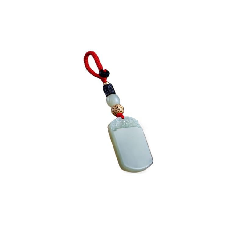 ADERFETBI Llavero Hetian Jade Llavero de Coche Nube propicia Colgante de la Paz Hombres y Mujeres Bolsa de la Paz Colgante Retro Colgante joyería Regalo Llavero Coche(B)